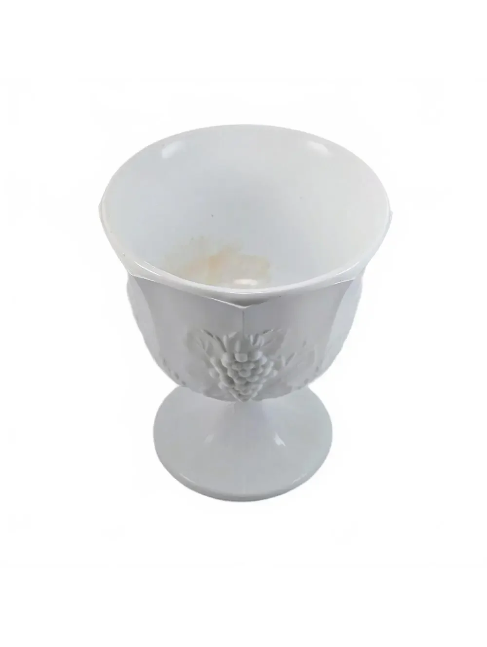 Indiana Milk Glass Harvest Grape Large Pedestal Compote/Planter 6.5
